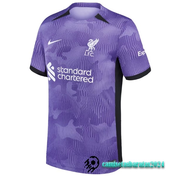 Replicas Tailandia Tercera Camiseta Liverpool 2023 2024 Purpura
