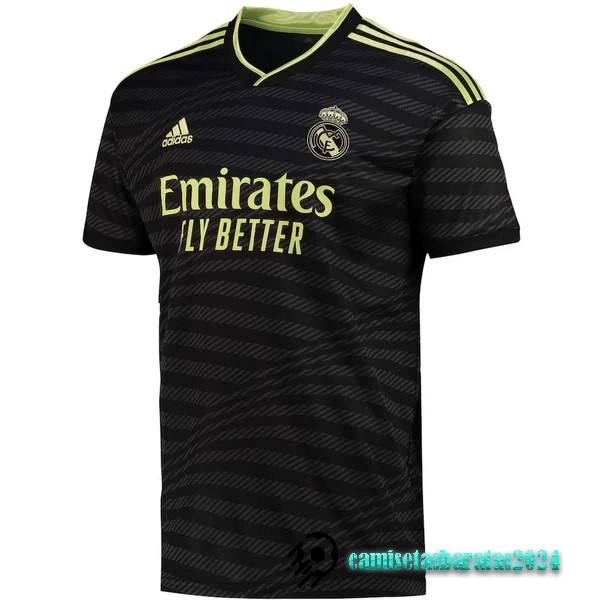 Replicas Tailandia Tercera Camiseta Real Madrid 2022 2023 Negro