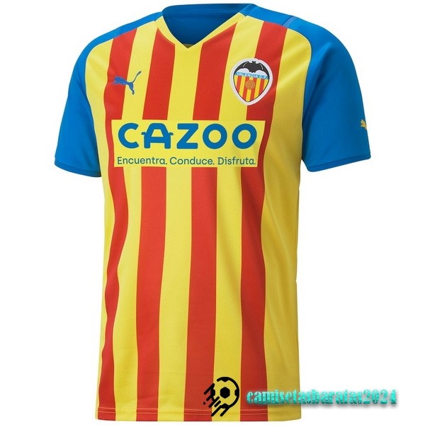 Replicas Tailandia Tercera Camiseta Valencia 2022 2023 Amarillo