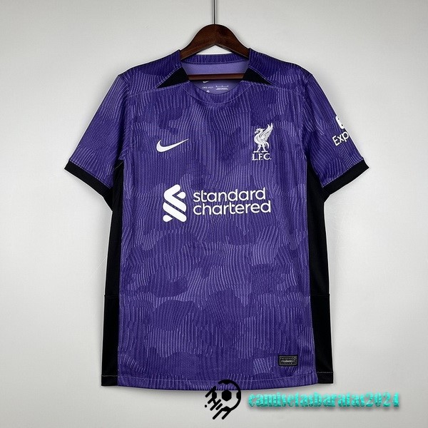 Replicas Tailandia Tercera Concepto Camiseta Liverpool 2023 2024 Purpura