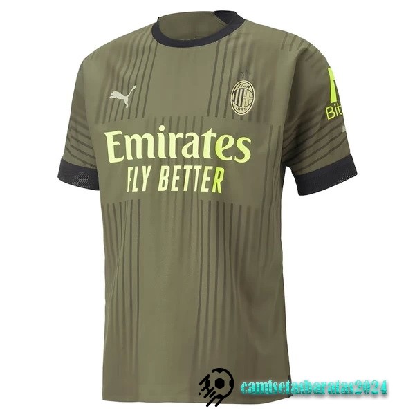 Replicas Tailandia Tercera Jugadores Camiseta AC Milan 2022 2023 Verde