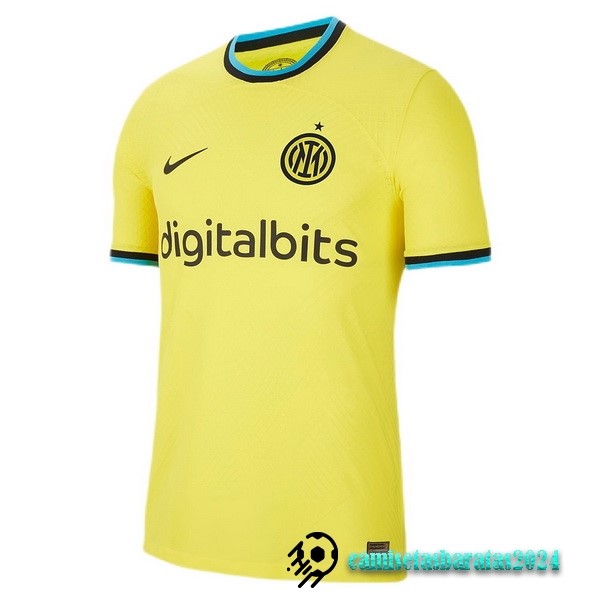 Replicas Tailandia Tercera Jugadores Camiseta Inter Milán 2022 2023 Amarillo