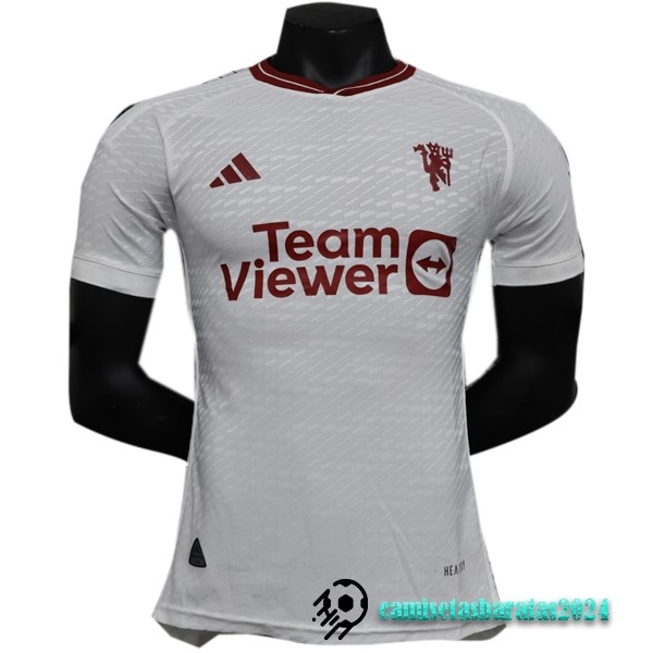 Replicas Tailandia Tercera Jugadores Camiseta Manchester United 2023 2024 Blanco