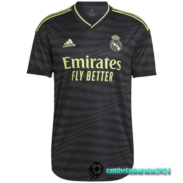 Replicas Tailandia Tercera Jugadores Camiseta Real Madrid 2022 2023 Negro