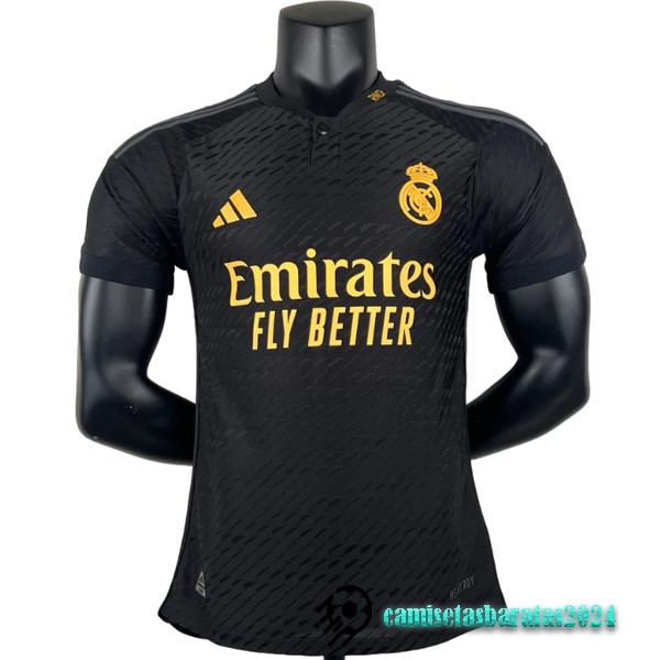 Replicas Tailandia Tercera Jugadores Camiseta Real Madrid 2023 2024 Negro