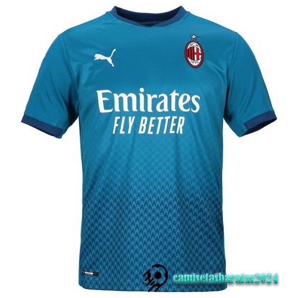 Replicas Tercera Camiseta AC Milan Retro 2020 2021 Azul