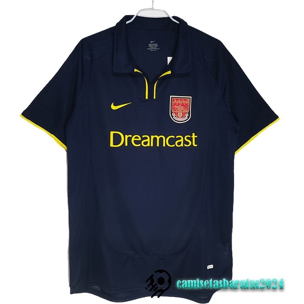 Replicas Tercera Camiseta Arsenal Retro 2000 2002 Azul