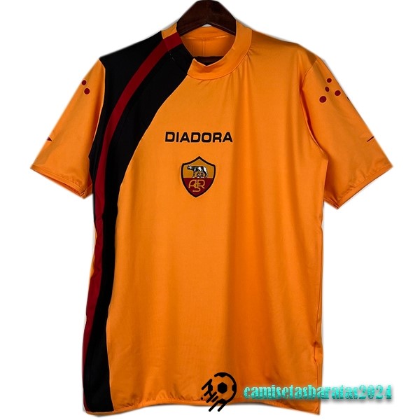 Replicas Tercera Camiseta As Roma Retro 2005 2006 Amarillo