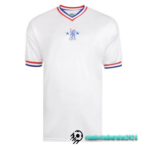 Replicas Tercera Camiseta Chelsea Retro 1982 Blanco