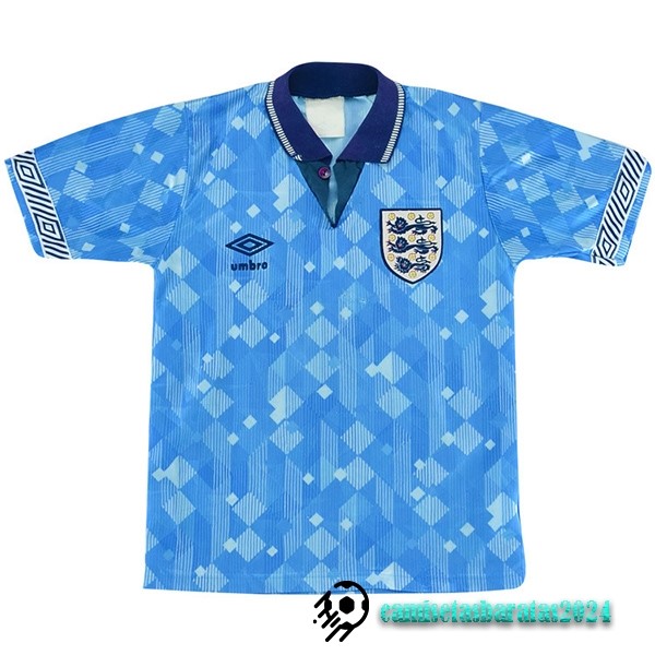 Replicas Tercera Camiseta Inglaterra Retro 1990 Azul