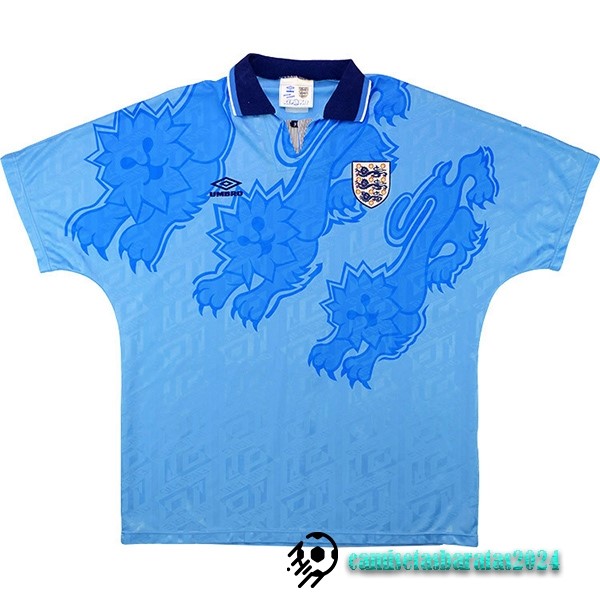 Replicas Tercera Camiseta Inglaterra Retro 1992 Azul