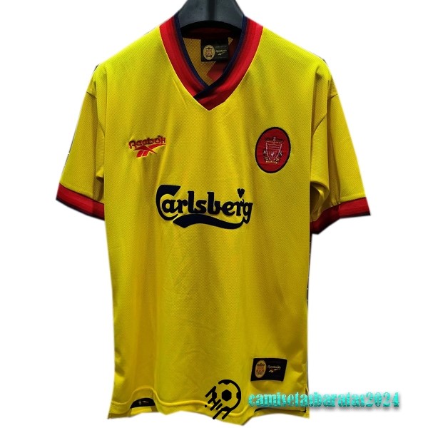 Replicas Tercera Camiseta Liverpool Retro 1997 1998 Amarillo