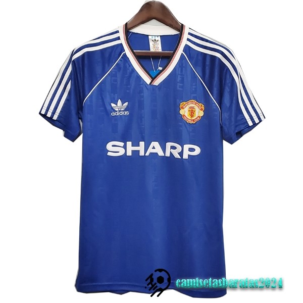 Replicas Tercera Camiseta Manchester United Retro 1988 1990 Azul