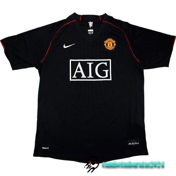 Replicas Tercera Camiseta Manchester United Retro 2007 2008 Negro