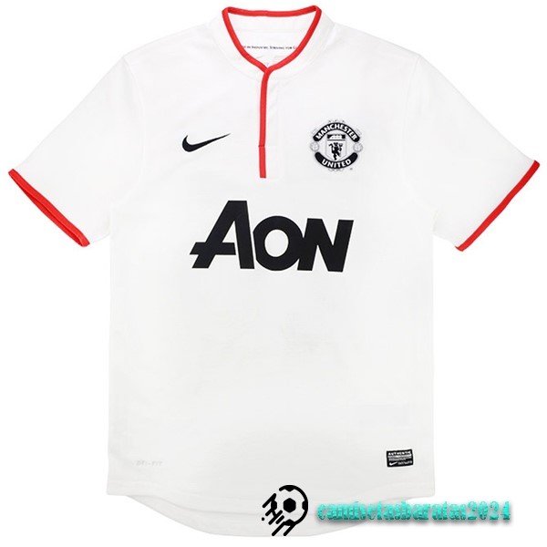 Replicas Tercera Camiseta Manchester United Retro 2013 2014 Blanco