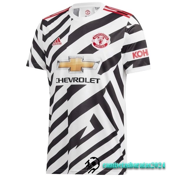 Replicas Tercera Camiseta Manchester United Retro 2020 2021 Blanco