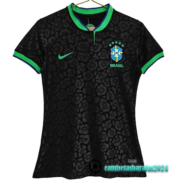 Replicas Tercera Camiseta Mujer Brasil 2022 Negro