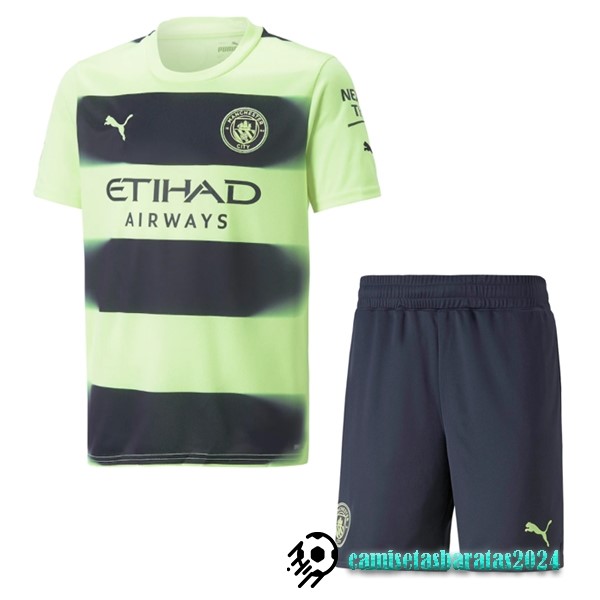 Replicas Tercera Conjunto De Niños Manchester City 2022 2023 Verde