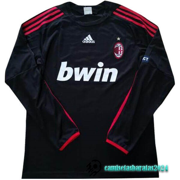 Replicas Tercera Manga Larga AC Milan Retro 2009 2010 Negro