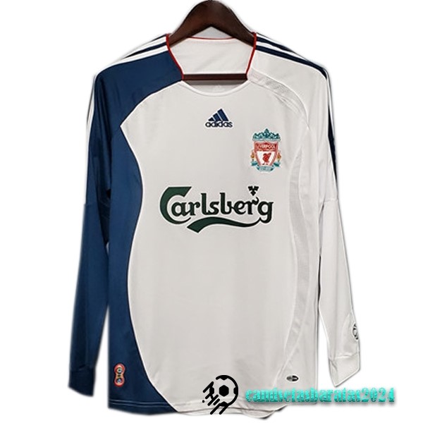 Replicas Tercera Manga Larga Liverpool Retro 2006 2007 Blanco