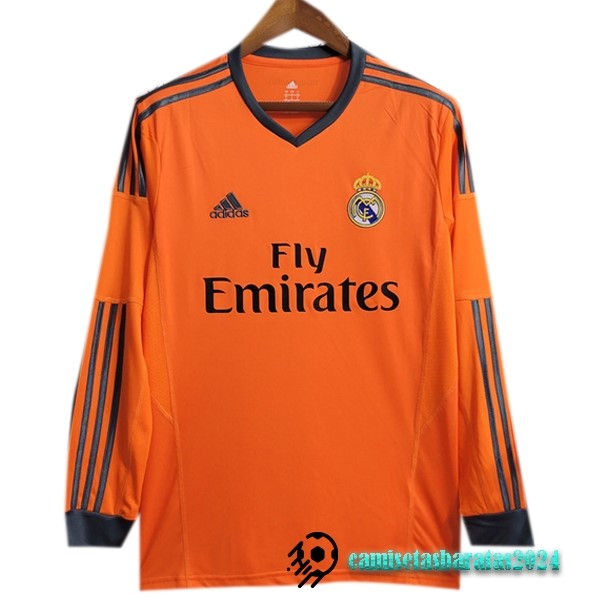 Replicas Tercera Manga Larga Real Madrid Retro 2013 2014 Naranja