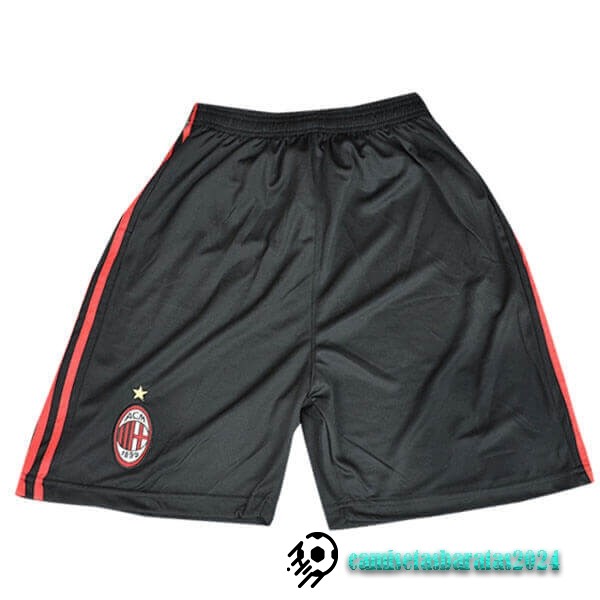 Replicas Tercera Pantalones AC Milan Retro 2009 2010 Negro