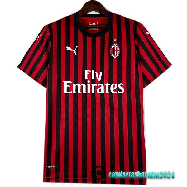 Replicas Casa Camiseta AC Milan Retro 2019 2020 Rojo