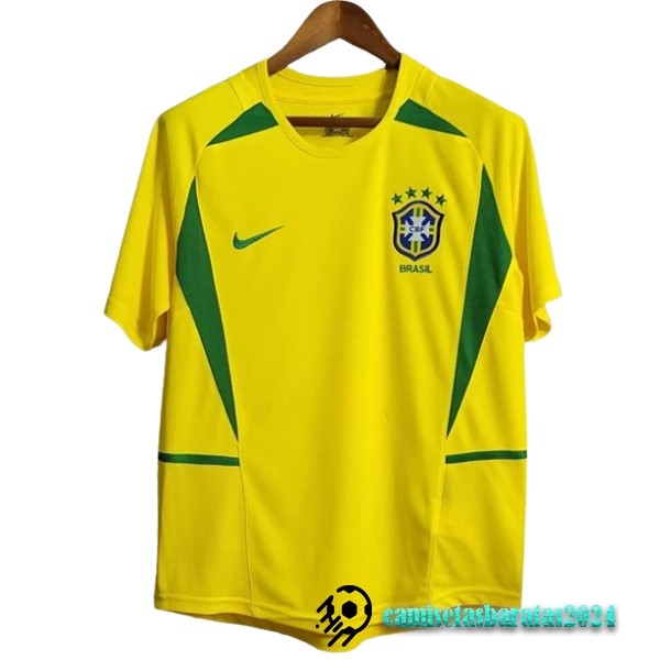 Replicas Casa Camiseta Brasil Retro 2002 Amarillo