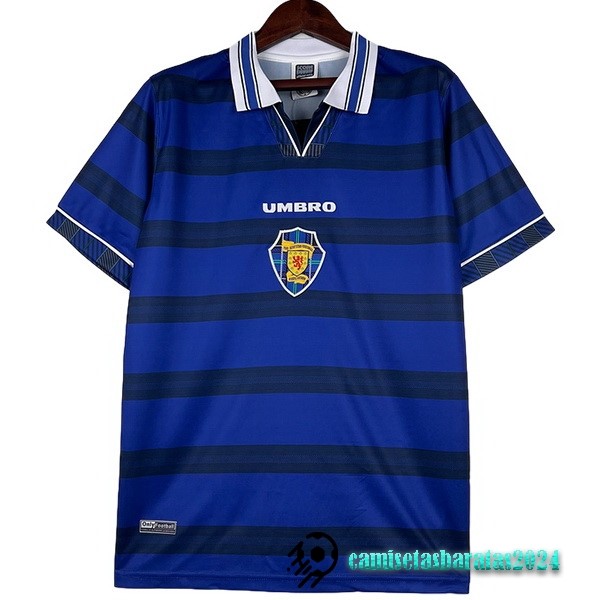 Replicas Casa Camiseta Escocia Retro 1998 Azul