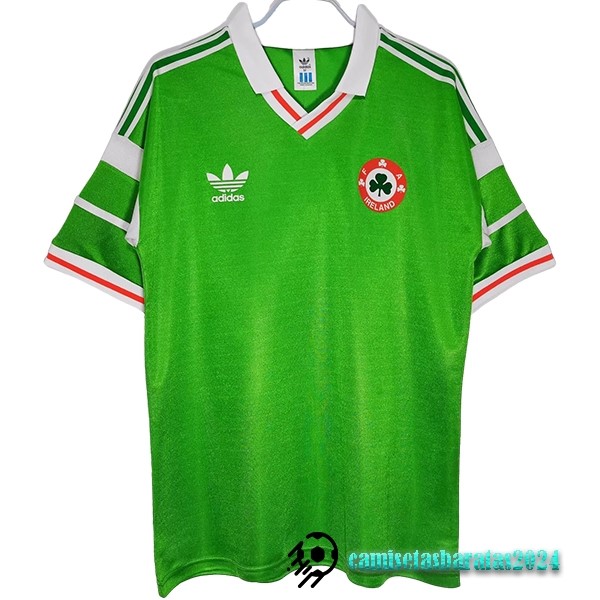 Replicas Casa Camiseta Irlanda Retro 1988 1990 Verde