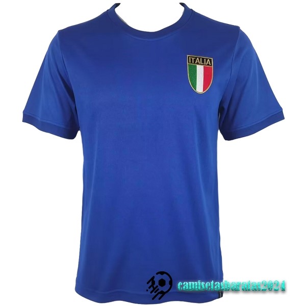 Replicas Casa Camiseta Italy Retro 1970 Azul