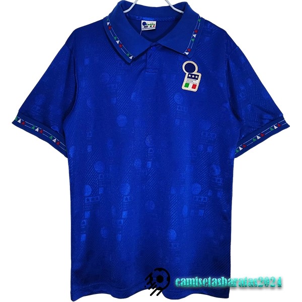 Replicas Casa Camiseta Italy Retro 1994 Azul