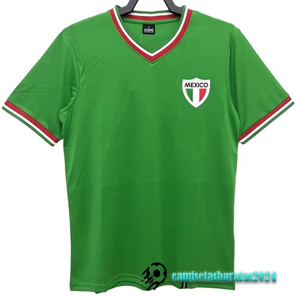 Replicas Casa Camiseta Mexico Retro 1970 Verde