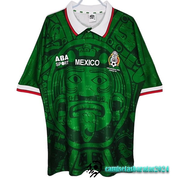 Replicas Casa Camiseta Mexico Retro 1998 Verde