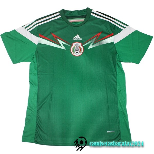 Replicas Casa Camiseta Mexico Retro 2014 Verde