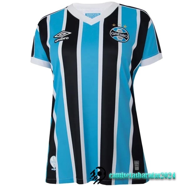 Replicas Casa Camiseta Mujer Grêmio FBPA 2023 2024 Azul