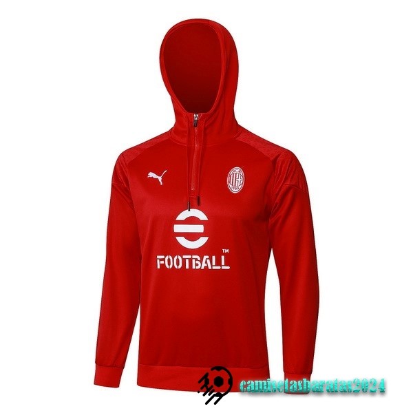 Replicas Chaqueta Con Capucha AC Milan 2023 2024 Rojo