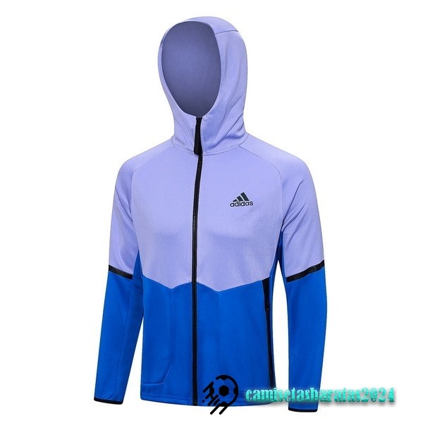 Replicas Chaqueta Con Capucha adidas 2023 Purpura Azul