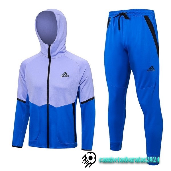 Replicas Conjunto Completo Chaqueta Con Capucha adidas 2023 Purpura Azul