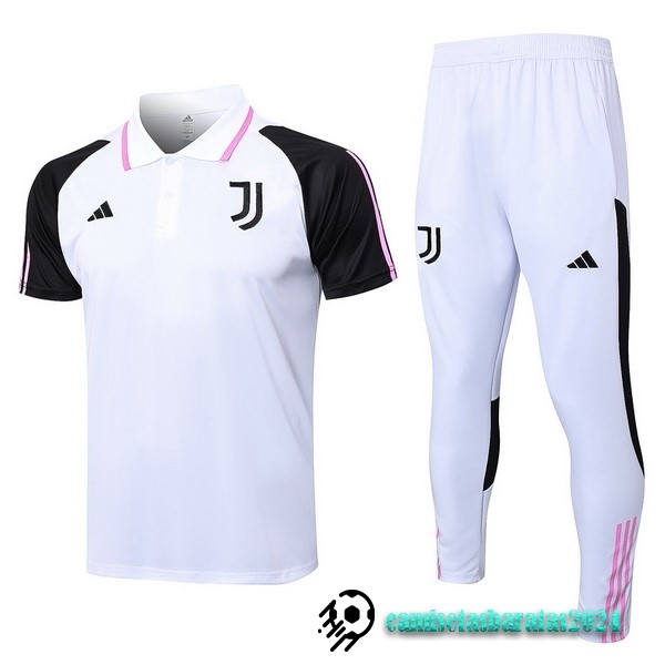 Replicas Conjunto Completo Polo Juventus 2023 2024 Blanco Negro