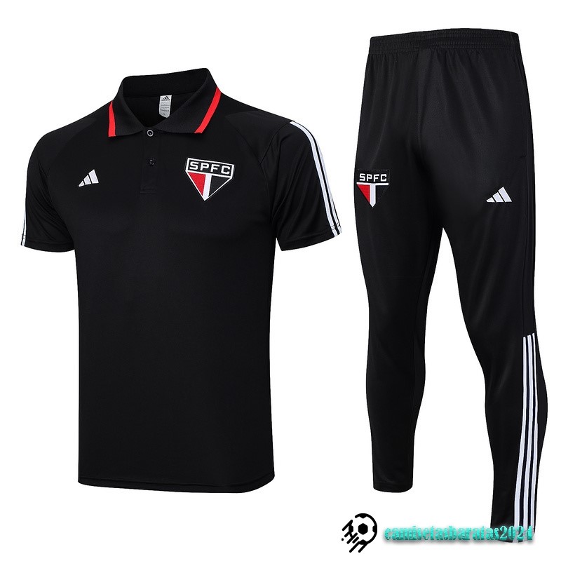 Replicas Conjunto Completo Polo São Paulo 2023 2024 Negro