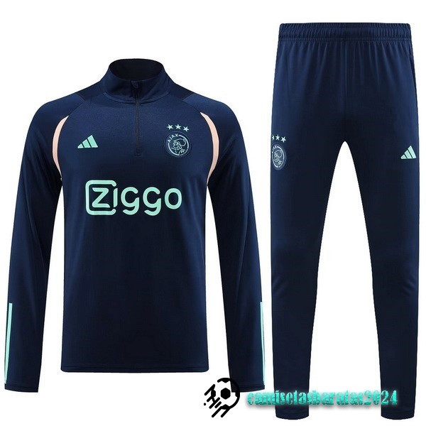 Replicas Conjunto Completo Sudadera Entrenamiento Ajax 2023 2024 Azul Marino II Rosa