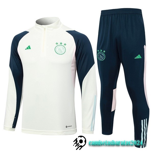 Replicas Conjunto Completo Sudadera Entrenamiento Ajax 2023 2024 Verde Claro Azul