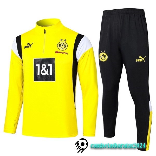 Replicas Conjunto Completo Sudadera Entrenamiento Borussia Dortmund 2023 2024 Amarillo Negro Blanco