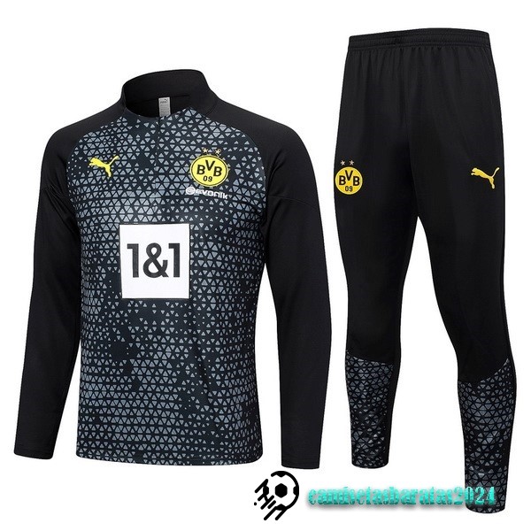 Replicas Conjunto Completo Sudadera Entrenamiento Borussia Dortmund 2023 2024 Gris Negro