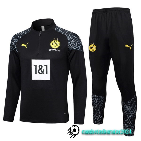 Replicas Conjunto Completo Sudadera Entrenamiento Borussia Dortmund 2023 2024 Negro