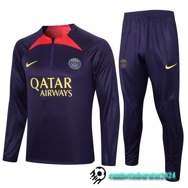 Replicas Conjunto Completo Sudadera Entrenamiento Niños Paris Saint Germain 2023 2024 Purpura II Rojo