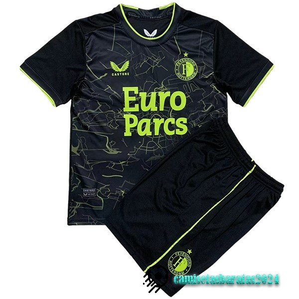 Replicas Cuarta Conjunto De Niños Feyenoord 2023 2024 Negro