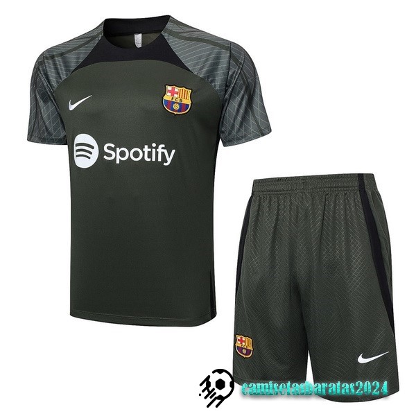 Replicas Entrenamiento Conjunto Completo Barcelona 2023 2024 Verde I Marino