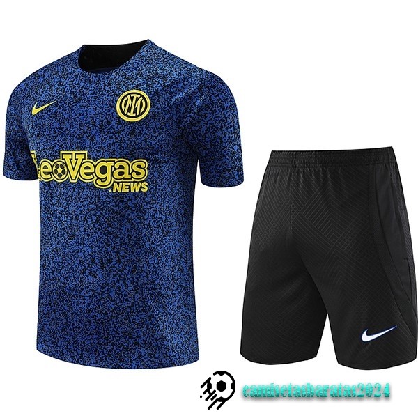 Replicas Entrenamiento Conjunto Completo Inter Milán 2023 2024 Azul Amarillo Negro